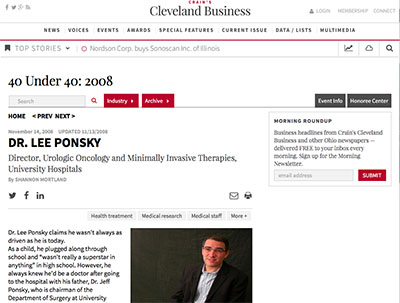 news, dr. lee ponsky